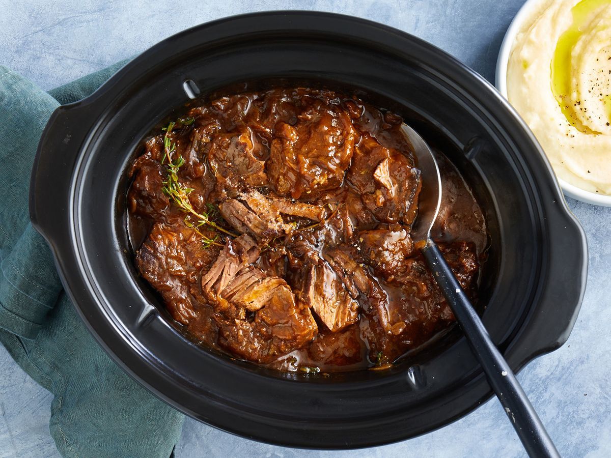 Slow Cooker Braised Steak and Onions Recipe
