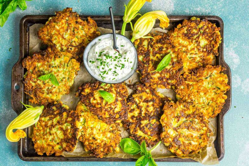 Corn and Zucchini Fritters